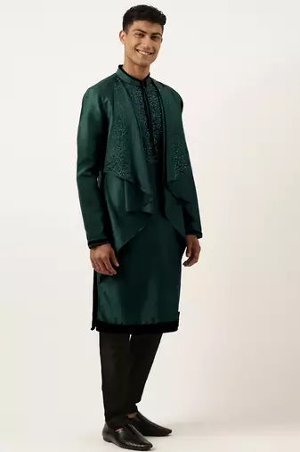 Green ombre layered kurtas