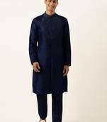 Blue embroidery angrakha kurtas