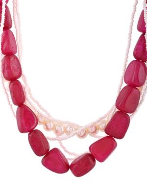 Gold-plated pearls beaded necklace 3