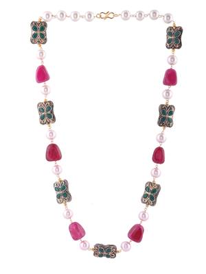 Gold-plated pearls beaded necklace 3