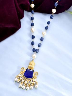 Gold-plated pearls beaded necklace 2