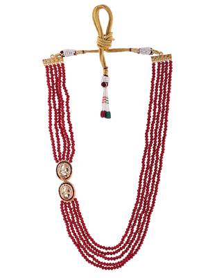 Gold-plated pearls beaded necklace 3