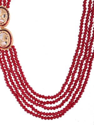 Gold-plated pearls beaded necklace 4