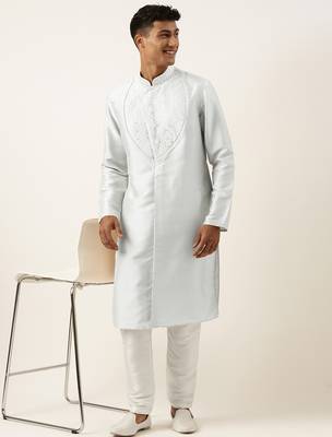 Sky blue embroidery angrakha kurtas 4