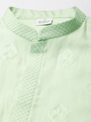 Light green embroidered kurtas 2
