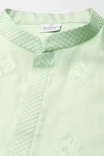 Light green embroidered kurtas