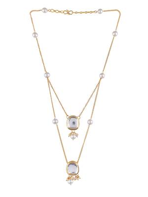 Gold-plated kundan necklace 3