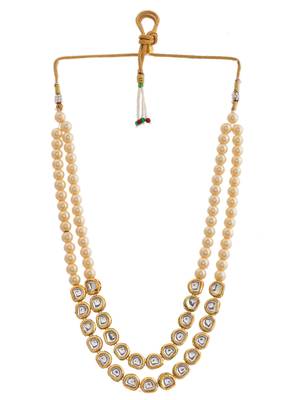 Brass gold-plated layered necklace 3
