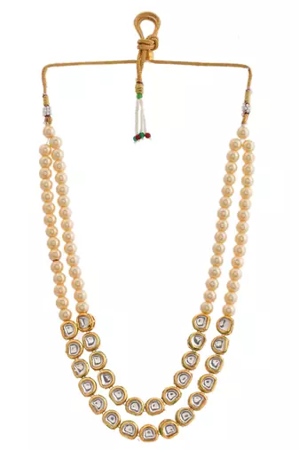 Brass gold-plated layered necklace
