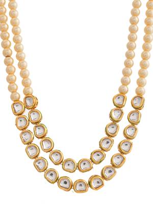 Brass gold-plated layered necklace 4