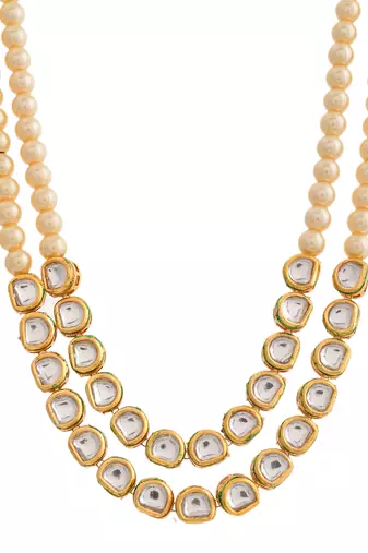 Brass gold-plated layered necklace