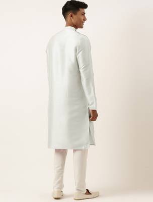 Light blue embroidery angrakha kurtas 4
