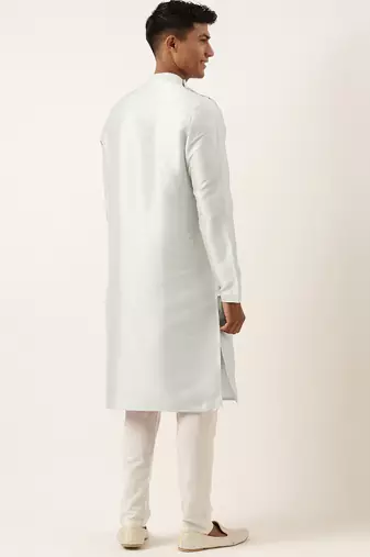 Light blue embroidery angrakha kurtas