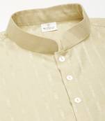 Light beige striped short kurta