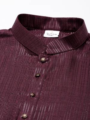 Wine striped kurta 2