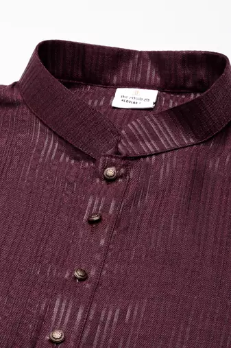 Wine striped kurta