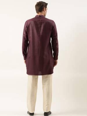 Wine striped kurta 4