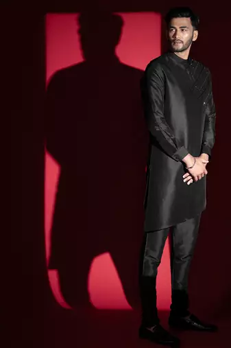 Black embroidered kurtas