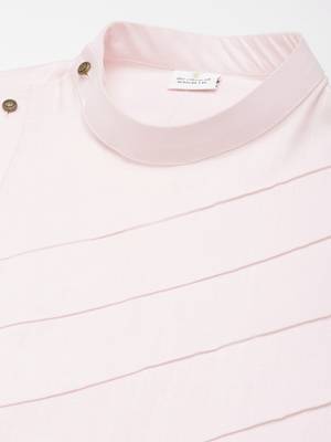 Light pink pintux cotton side open kurtas 2