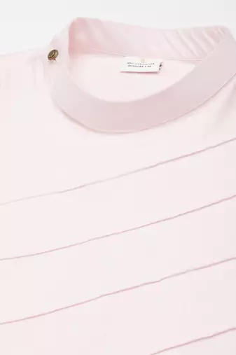 Light pink pintux cotton side open kurtas