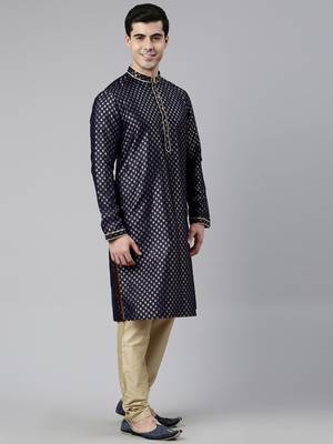 Navy banarasi fesive kurtas 2