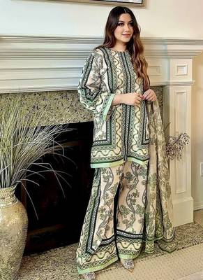 Multicolor digital print crepe fabric Co-ords Set 3