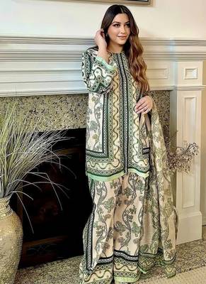 Multicolor digital print crepe fabric Co-ords Set 4