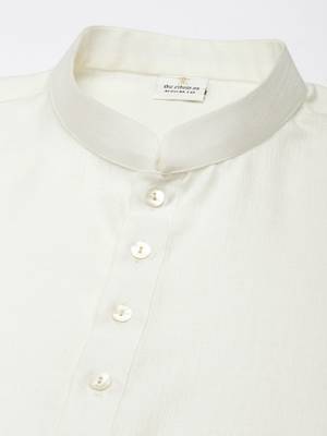Off white cotton short kurta 2