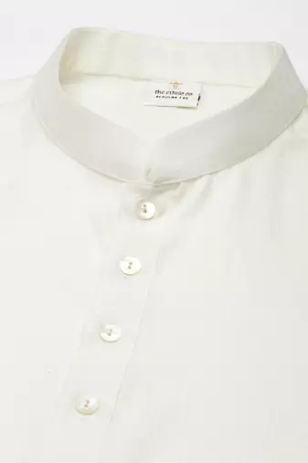 Off white cotton short kurta
