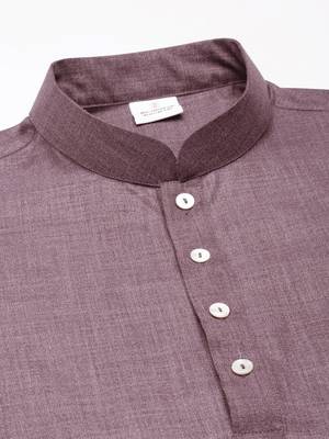 Wine cotton short kurta 2