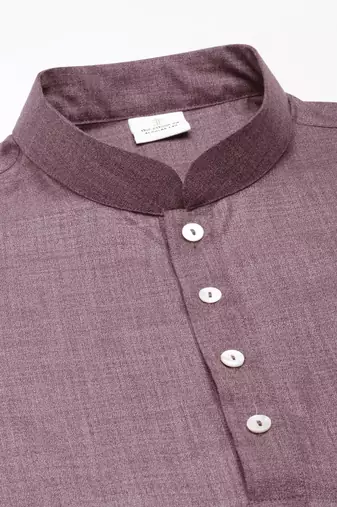 Wine cotton short kurta