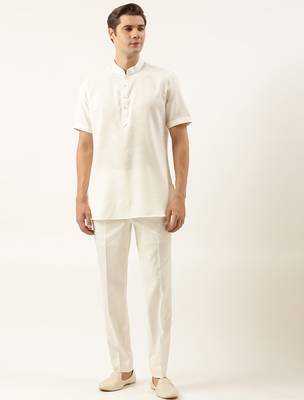 White cotton short kurta 1