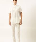 White cotton short kurta