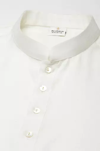 White cotton short kurta