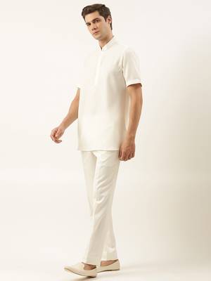 White cotton short kurta 3