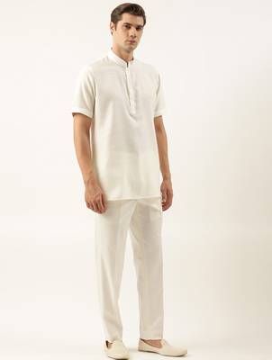 White cotton short kurta 4