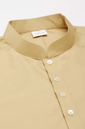 Beige cotton short kurta