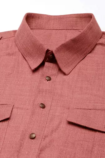 Burgundy pure cotton pathani with salwar