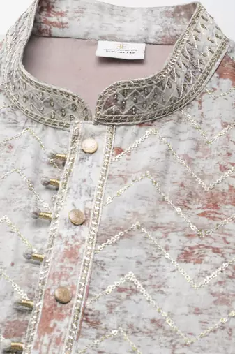 Old rose sequin embroidery kurtas