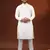 White fine cotton embroidered kurtas