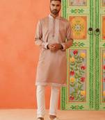 Peach embroidered kurtas