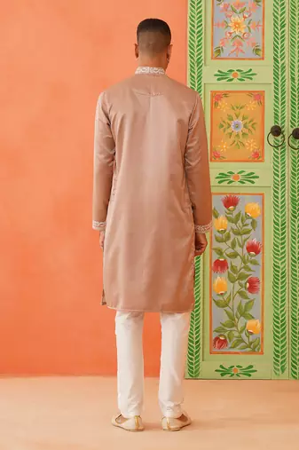 Peach embroidered kurtas