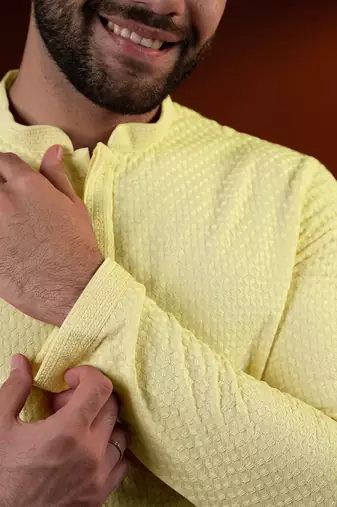 Yellow chikankari kurtas