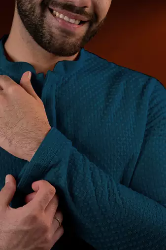Teal chikankari kurtas