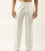 Off white cotton silk pant pajama