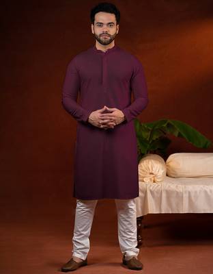 Wine chikankari kurtas 1