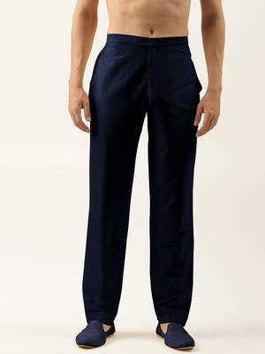 Blue cotton silk pant pajama 1