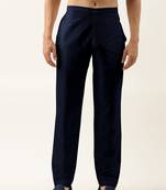 Blue cotton silk pant pajama
