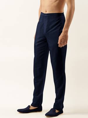 Blue cotton silk pant pajama 2