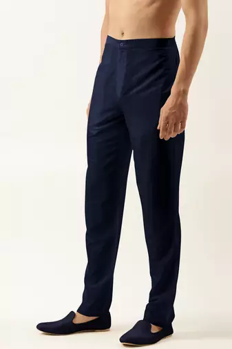 Blue cotton silk pant pajama